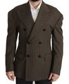 Dolce & Gabbana Multicolor Striped Double Breasted Men's Blazer In Multicolor