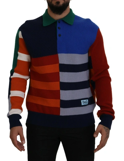 Dolce & Gabbana Multicolor Stripes Wool Pullover Sweater