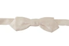 Dolce & Gabbana White 100% Silk Slim Adjustable Neck Papillon Tie In White