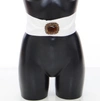 Dolce & Gabbana White Crystal Brass Wide Waist Runway Belt In White
