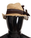 Dolce & Gabbana Yellow Ribbon Floral Embellished Straw Hat In Yellow
