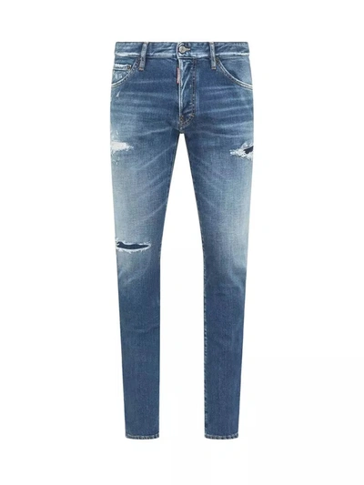 Dsquared² Chic Distressed Denim For Sophisticated Men's Style In Blue