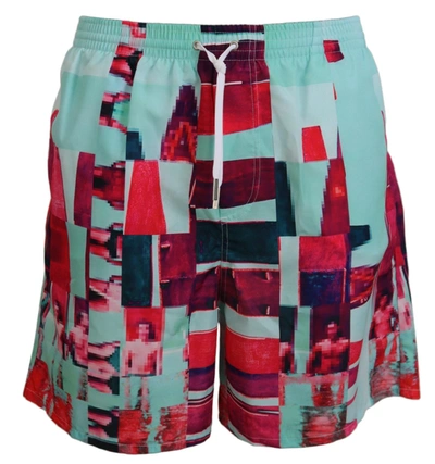 Dsquared² Multicolor Printed Beachwear Shorts Swimwear