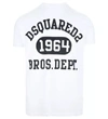 DSQUARED² DSQUARED² ELEGANT WHITE COTTON TEE WITH CONTRAST MEN'S PRINT