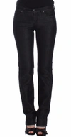 Ermanno Scervino Black Slim Jeans Denim Pants Skinny Leg Women's Stretch In Black