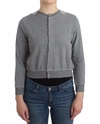 ERMANNO SCERVINO ERMANNO SCERVINO CHIC GRAY COTTON BLEND SHORT WOMEN'S CARDIGAN