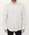 ERMANNO SCERVINO ERMANNO SCERVINO ELEGANT STRIPED COTTON CASUAL MEN'S SHIRT