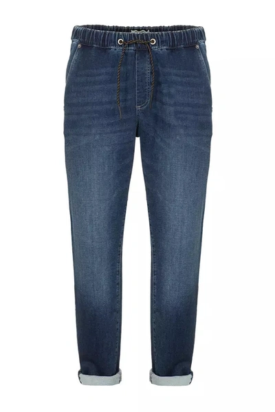 Fred Mello Blue Polyester Jeans & Trouser