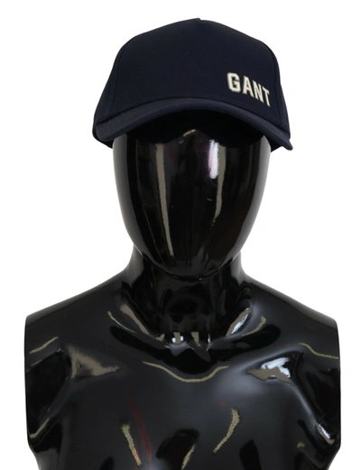 Gant Cotton Logo Print Baseball Cap Casual Men's Hat In Blue