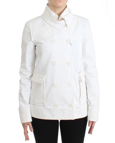 Gianfranco Ferre Gf Ferre Chic Double Breasted Cotton Women's Jacket In White