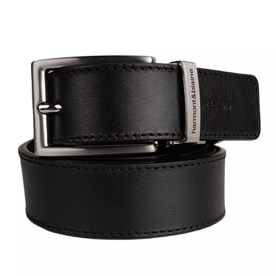 Harmont & Blaine Reversible Black Calfskin Leather Men's Belt