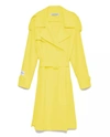 HINNOMINATE HINNOMINATE ELEGANT DOUBLE-BREASTED TRENCH COAT IN WOMEN'S YELLOW