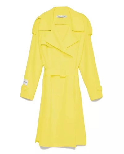 Hinnominate Polyester Jackets & Women's Coat In Yellow