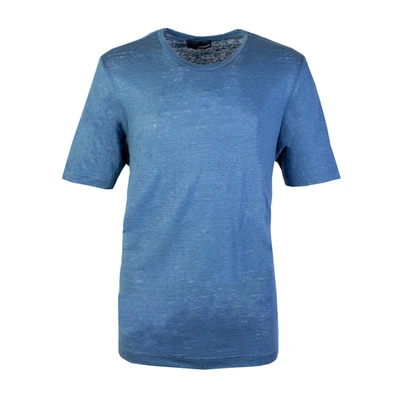 Lardini Blended Wool Powder Men's T-shirt In Blue