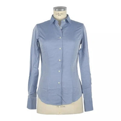 Made In Italy Blue Cotton Shirt