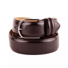 MADE IN ITALY MADE IN ITALY ELEGANT SMOOTH BROWN CALFSKIN MEN'S BELT