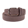 Made In Italy Gray Calfskin Belt In Gray