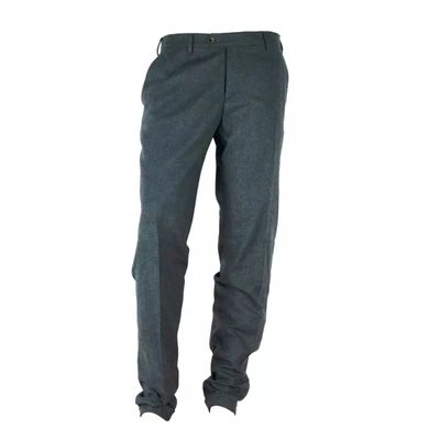 Made In Italy Gray Cotton Trousers