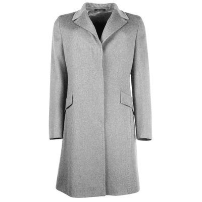 Made In Italy Elegant Italian Virgin Wool Women's Women's Coat In Gray