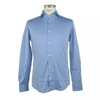MADE IN ITALY MADE IN ITALY ELEGANCE UNLEASHED LIGHT BLUE COTTON MEN'S SHIRT