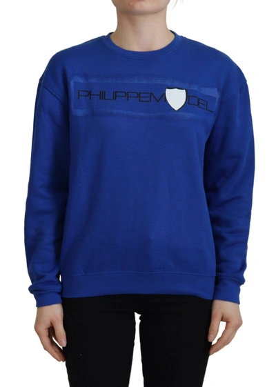 Philippe Model Blue Printed Long Sleeves Pullover Jumper