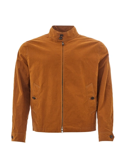 Sealup Eco Leather Bomber Jacket In Brown