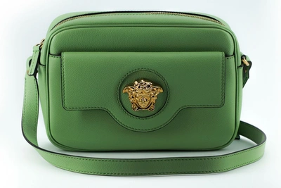 Versace Mint Green Calf Leather Camera Shoulder Women's Bag