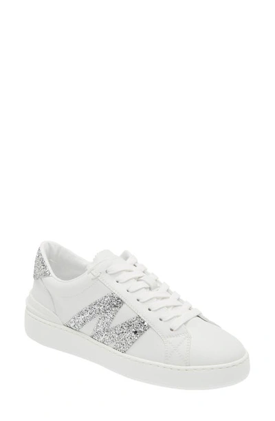 Moncler Women's Monaco M Glitter Low-top Trainers In White