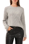 Halogen Mixed Stitch Sweater In Light Heather Grey