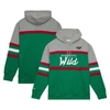 Mitchell & Ness Men's  Green, Gray Minnesota Wild Head Coach Pullover Hoodie In Green