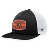 Fanatics Branded Black/white Philadelphia Flyers Foam Front Patch Trucker Snapback Hat In Black