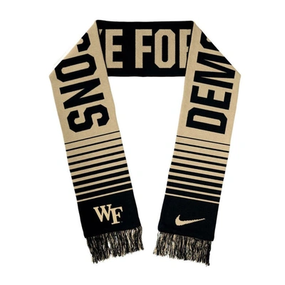 Nike Wake Forest Demon Deacons Space Force Rivalry Scarf In Black