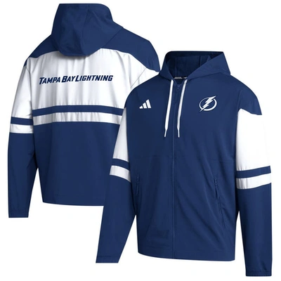 ADIDAS ORIGINALS ADIDAS  BLUE TAMPA BAY LIGHTNING FULL-ZIP HOODIE