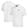 TOMMY BAHAMA TOMMY BAHAMA WHITE FLORIDA A&M RATTLERS COCONUT POINT PALM VISTA ISLANDZONE CAMP BUTTON-UP SHIRT