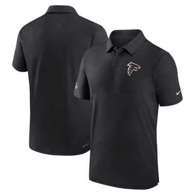 Nike Atlanta Falcons Sideline Coach Menâs  Men's Dri-fit Nfl Polo In Black