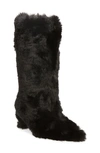 JEFFREY CAMPBELL JEFFREY CAMPBELL FUZZIE FAUX FUR POINTED TOE BOOT