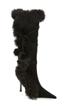 JEFFREY CAMPBELL FLUFFMEKNOT POINTED TOE BOOT