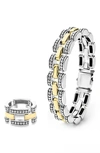 Lagos Link Ring & Bracelet Set In Silver/ Gold