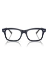Ray Ban Mr. Burbank 56mm Rectangular Optical Glasses In Blue
