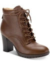 STYLE & CO LUCILLEE WOMENS ALMOND TOE FAUX LEATHER ANKLE BOOTS