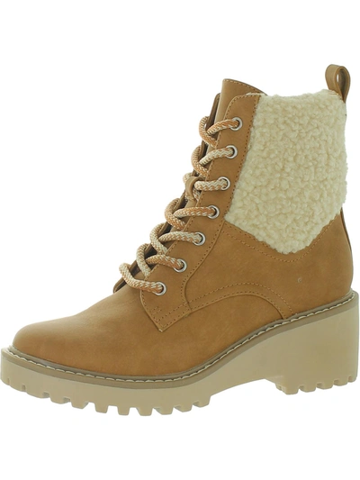 Dolce Vita Rylie Womens Outdoor Lugged Sole Hiking Boots In Brown