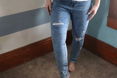 Judy Blue Out All Night Jeans In Medium Acid Wash In Blue