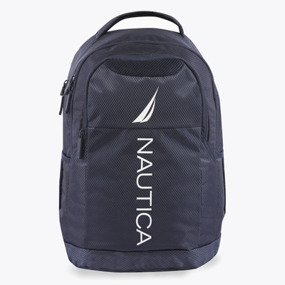 Nautica Mens Logo Backpack In Blue