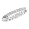 Ross-simons Sterling Silver Jewelry Set: 3 Stackable Bangle Bracelets In Silver