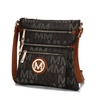 Mkf Collection By Mia K Beatrice M Signature Multi Compartments Crossbody In Grey