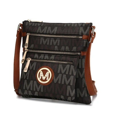 Mkf Collection By Mia K Beatrice M Signature Multi Compartments Crossbody In Grey