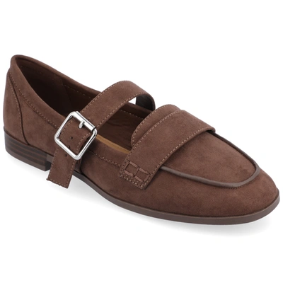 Jornee Collection Collection Women's Tru Comfort Foam Caspian Flats In Brown