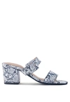 London Rag Doodle Block Heel Sandals In Grey