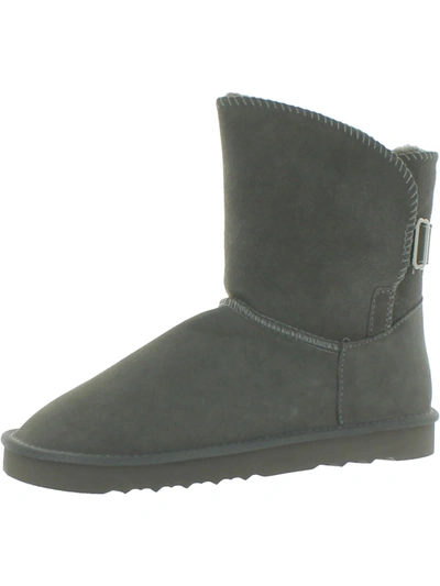 Style & Co Womens Suede Cozy Winter & Snow Boots In Green