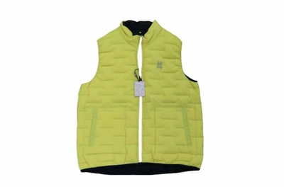 Psycho Bunny Men's Spencer Reversible Down Vest In Neon Bolt In Yellow